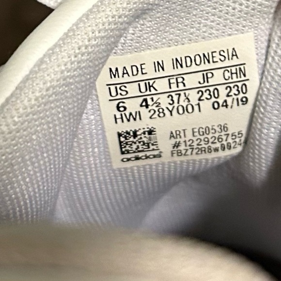 Farm Rio for Adidas Grand Court Leather Floral White Pink Women's Size 6 - Picture 8 of 8